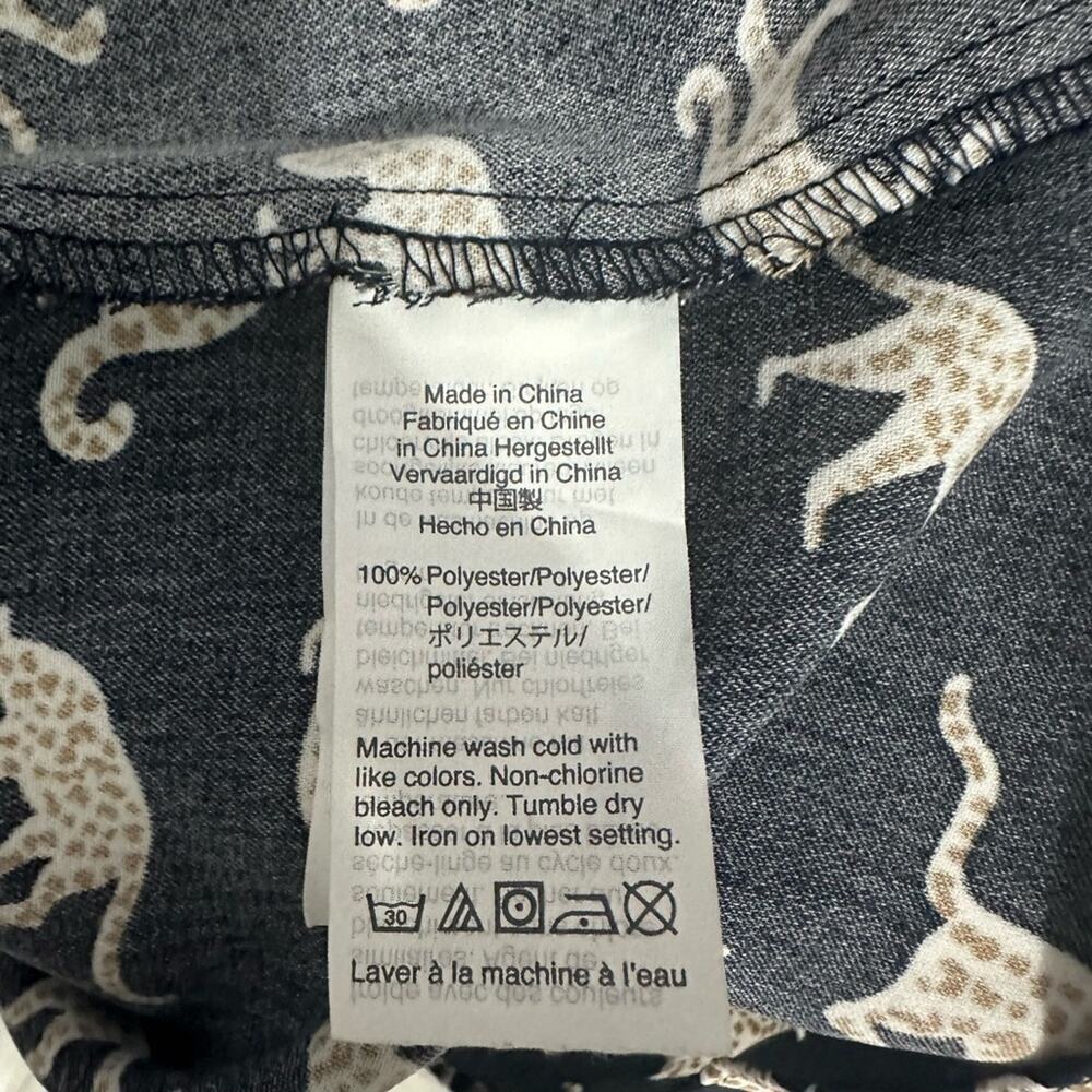 J. Crew Cheetah Navy Blue Mini Wrap Dress Size 2 L6954 SU19 Short Sleeve - Picture 5 of 7